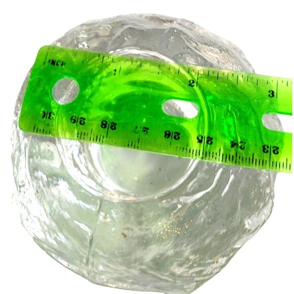Vintage 1973 Kosta Boda Snowball Votive Tealight Holder Clear Scandinavian Glass - Picture 8 of 8